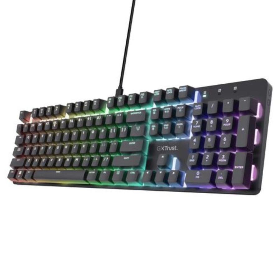 Trust gxt871 zora tastiera gaming meccanica rgb usb layout italiano nero