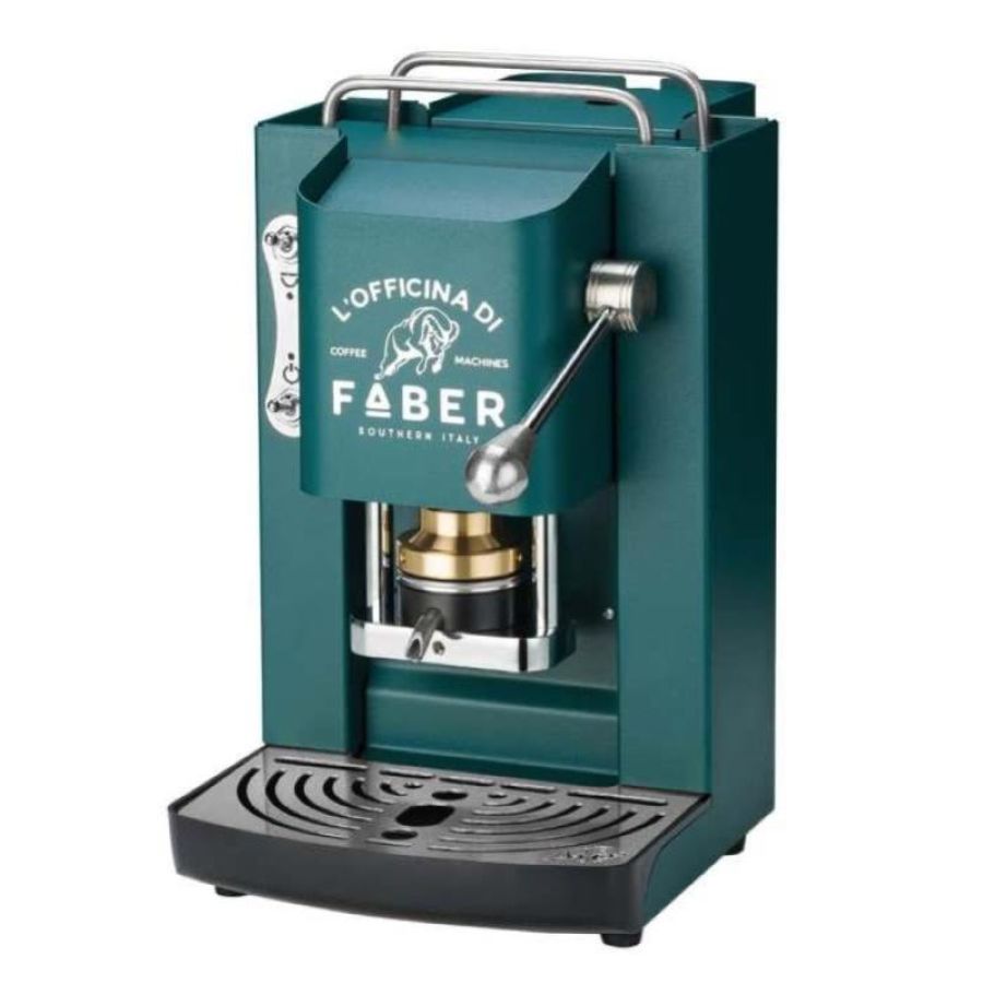 Macchina da caffe` a cialde pro deluxe british green cromato