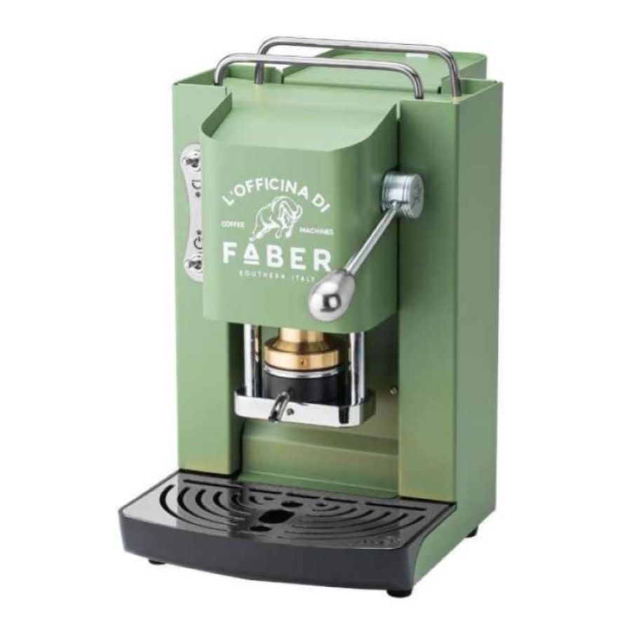 Macchina da caffe` a cialde pro deluxe acid green cromato