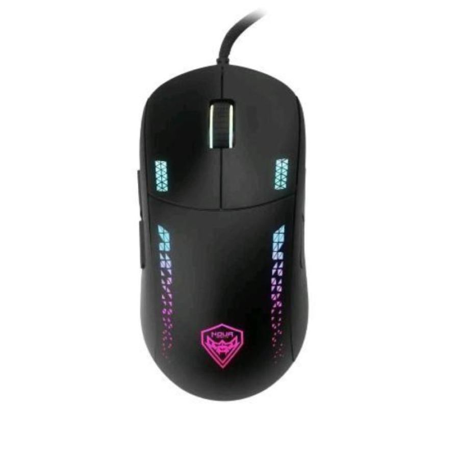Noua loop mouse gaming con cavo usb 9 pulsanti programmabili dpi max 32.000 illuminazione led rgb black