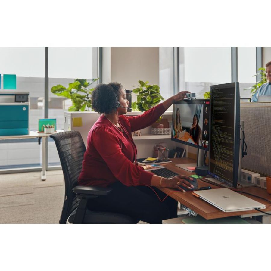 Poly cuffie monoaurali blackwire 3315 con connettore usb-c, certificate per microsoft teams + spina da 3,5 mm + adattatore