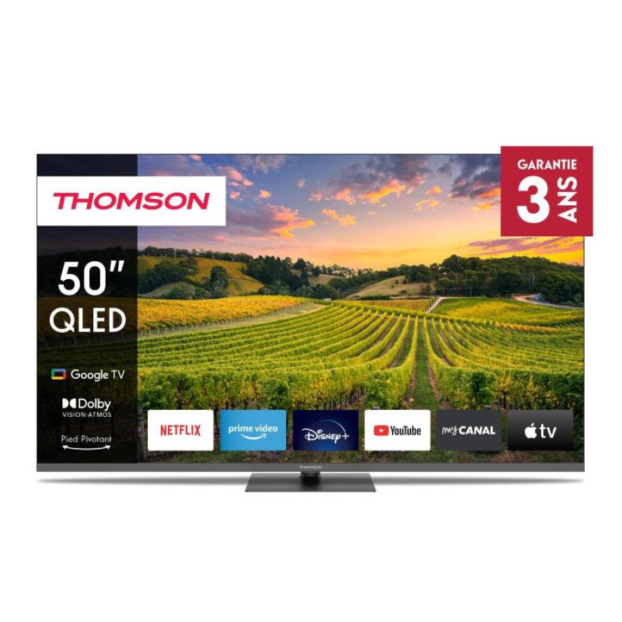 Thomson 50qg5c14 tv qled 50`` smart google central stand
