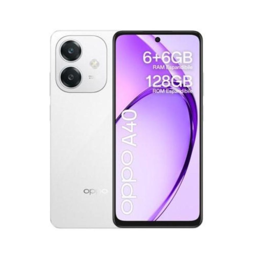 Oppo a40 dual sim 6.67 octa core 128gb ram 6gb 4g lte italia starlight white