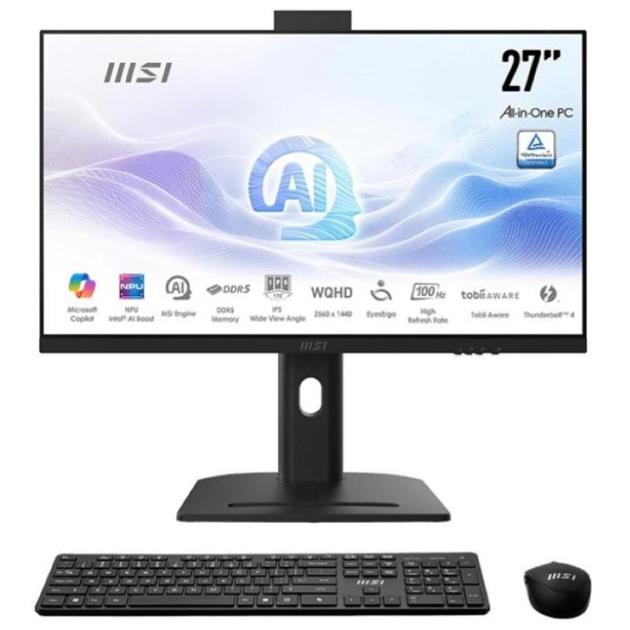 Msi microstar aio 27 ultra 5 16g 1tb 2k w11p bk i5-125h ips modern black wqhd 2y