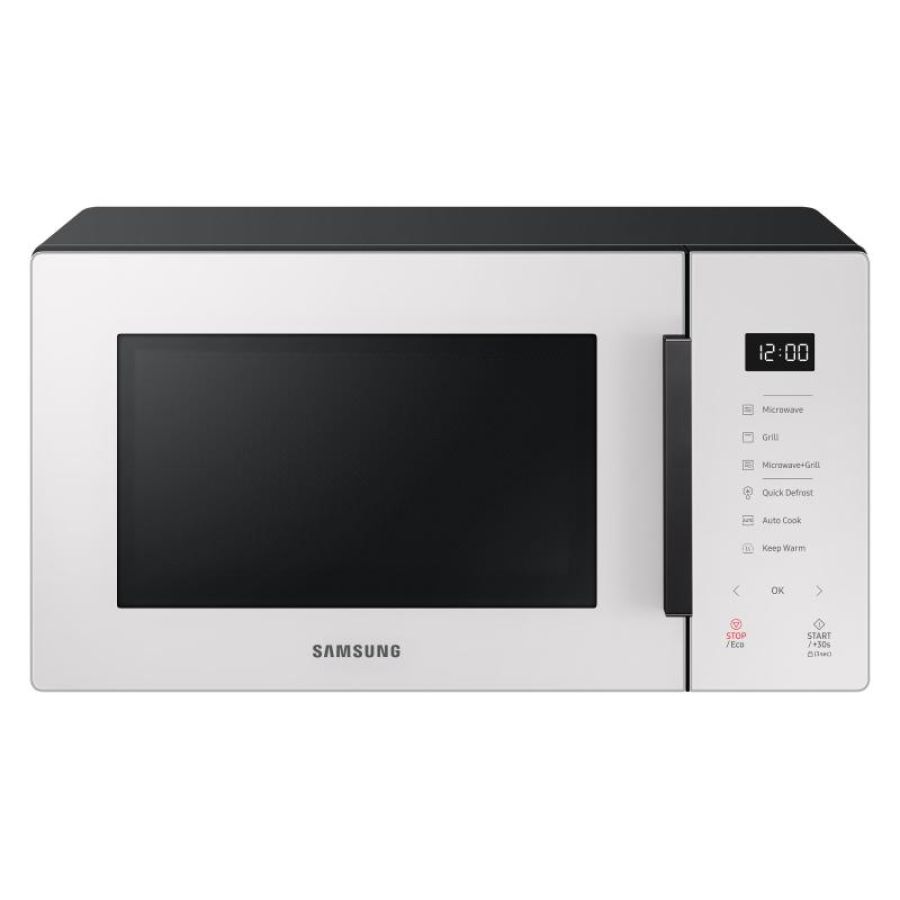 Samsung mg23t5018ge forno a microonde con grill capacita`23 litri potenza 800w sistema tds quick defrost cottura a vapore home dessert vaporiera porcellana