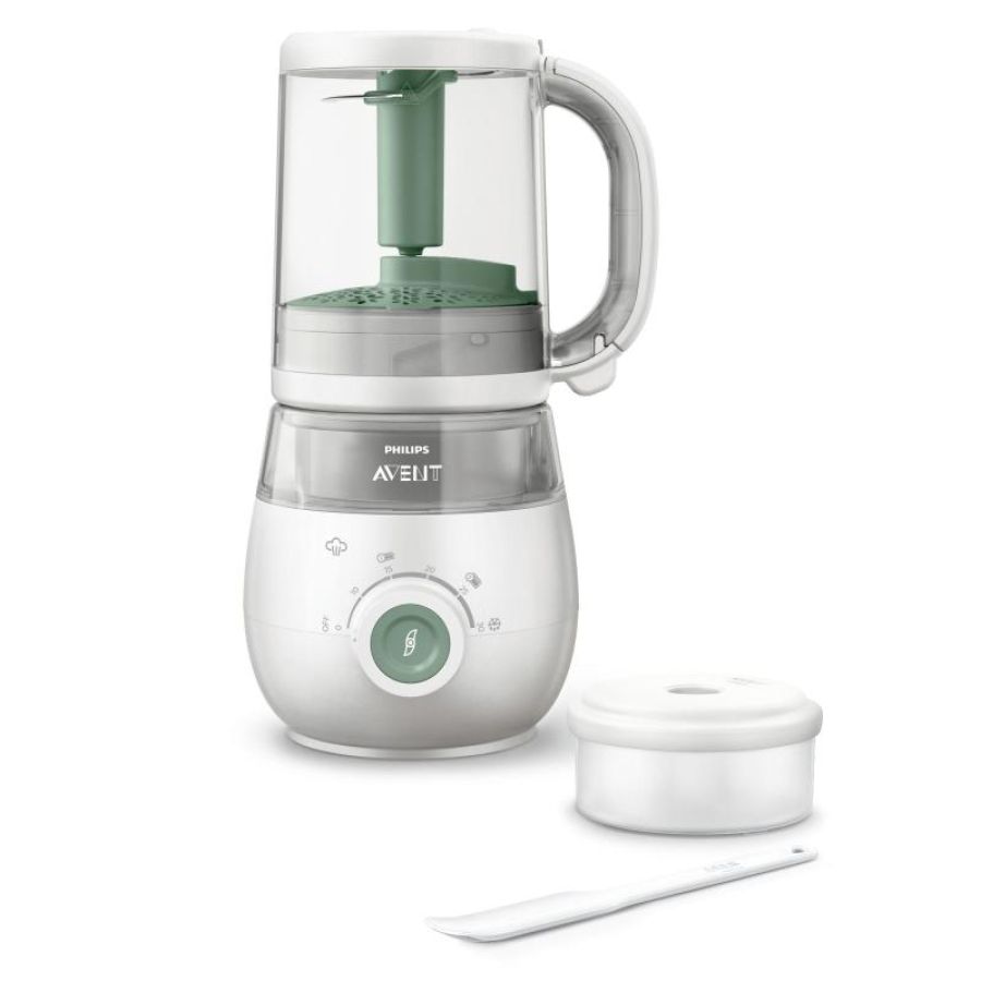 Philips scf885/01 easy cuoicipappa 4 in 1 400w cucina a vapore frulla scongela e riscalda capacita` 1 lt bianco