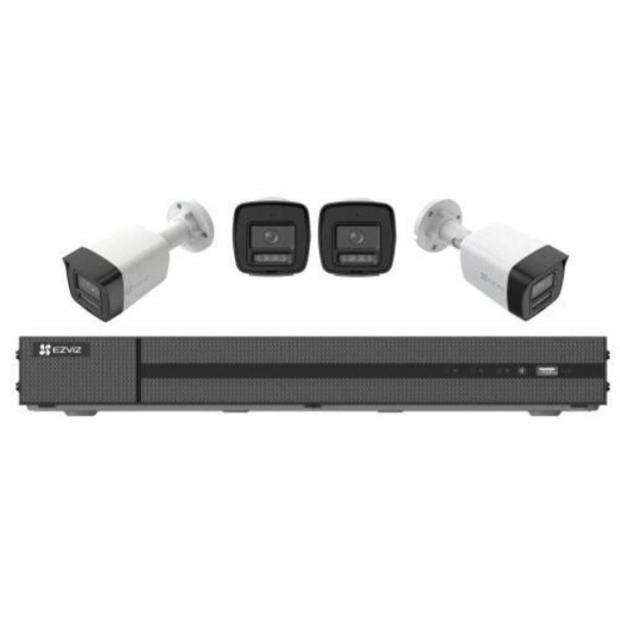 Ezviz x5k+h3k(4k) poe nvr kit collega fino a 8-ch 4k telecamere ip, poe. visione notturna a colori,