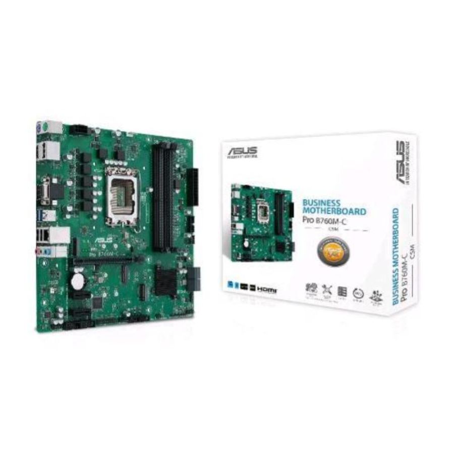 Asus pro b760m-c csm scheda madre micro atx intel b760 lga 1700 vga hdmi displayport