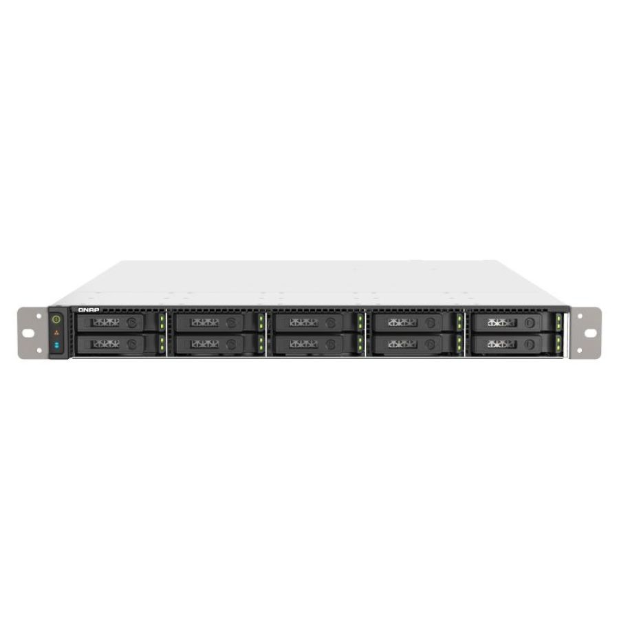 Nas qnap ts-h1090fu-7232p-64g 10hd >no hd< 1u 2x25gbe sfp28-2x2.5gbe-3p usb-64gb rdimm ddr4 ecc-amd 7232p 3.2ghz-gar.5y