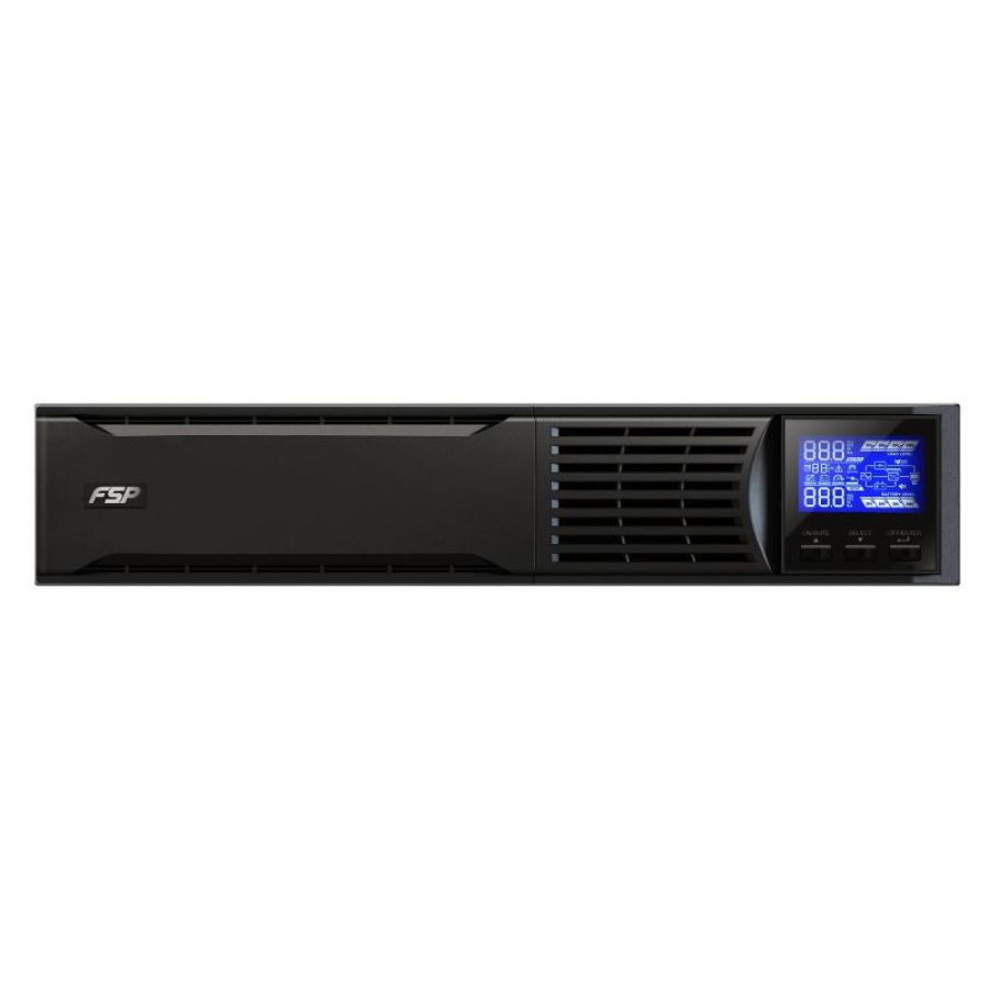 Ups fsp fortron champ 3k rack 3000va/2700w online pure sinewave lcd converter/eco mode snmp usb rs-232 6*12v/9ah 3*schuko