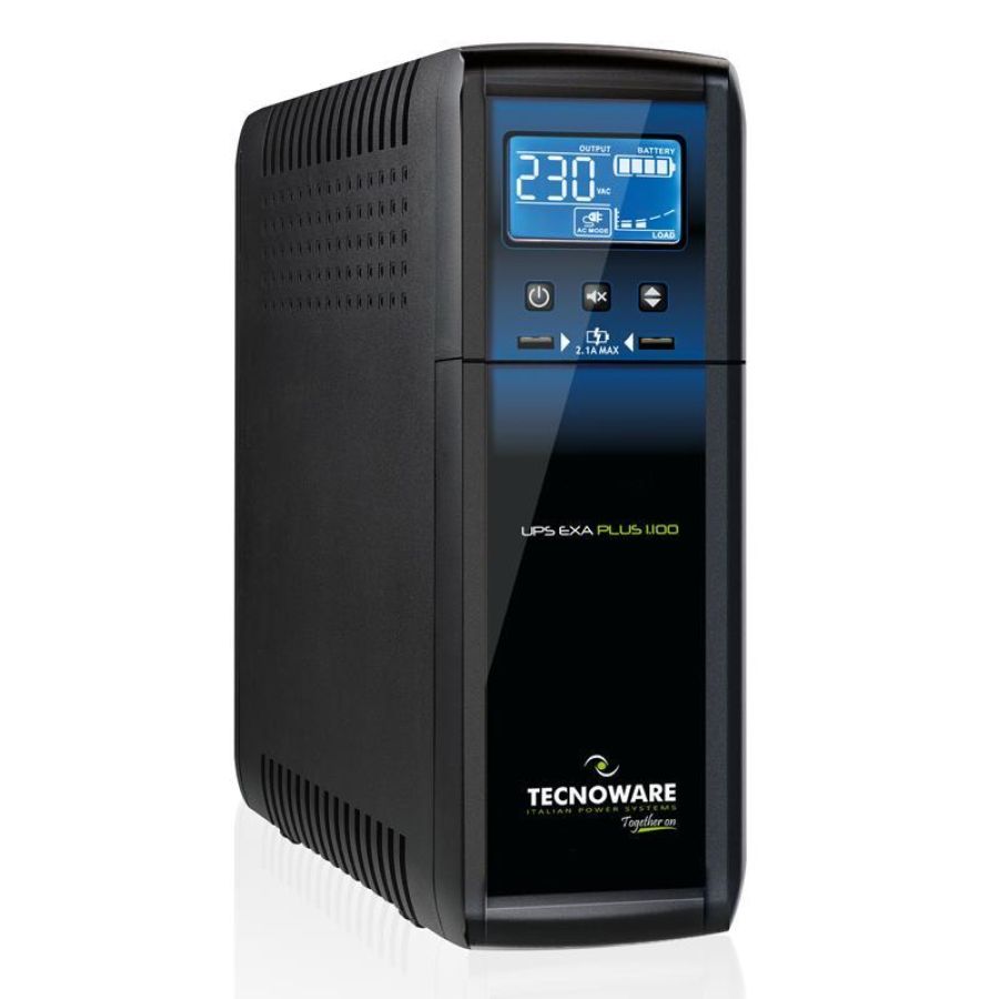 Ups tecnoware exa-plus 2100 fgcexapl2102iec 2100va/1470w +2usb 2.1a lcd sinusoidale +avr +prot.rj45/11 +usb xsw(web)