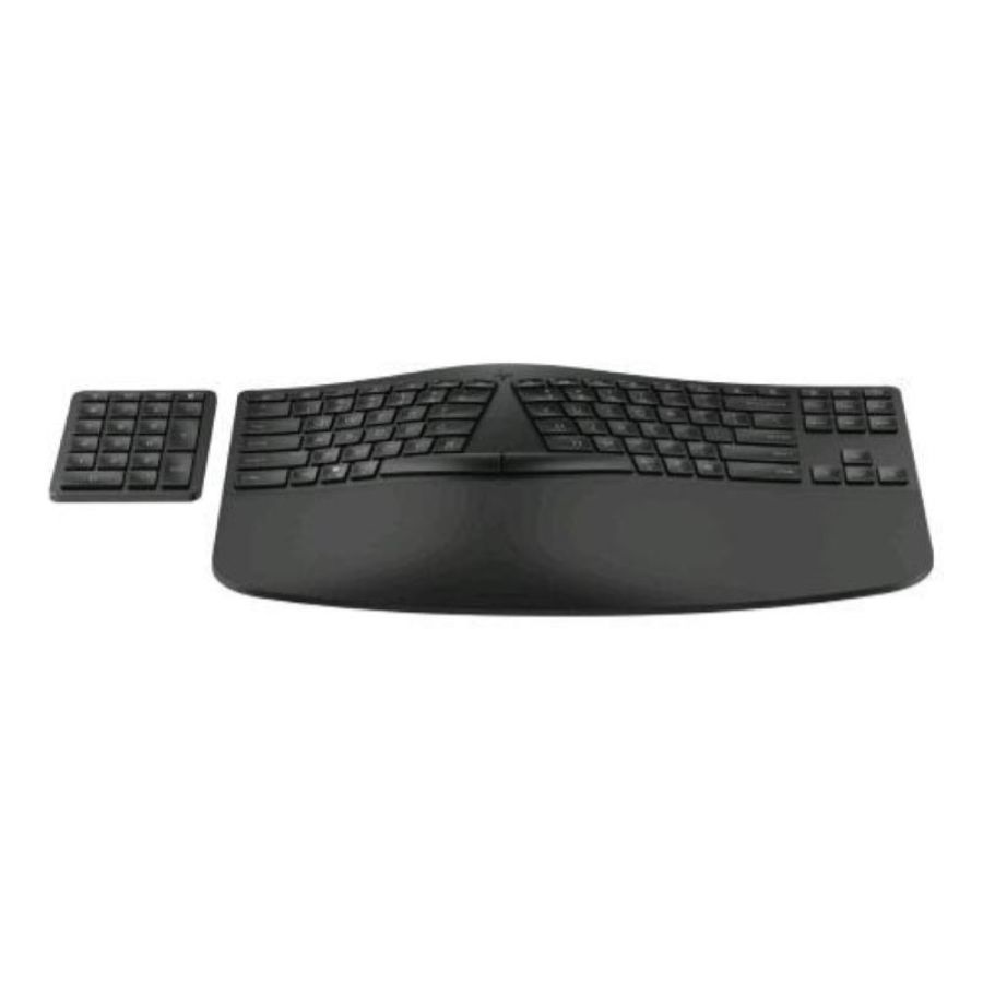 Hp 965 tastiera ergonomica wireless multidispositivo con tastierino numerico separato bluetooth con ricevitore usb nero