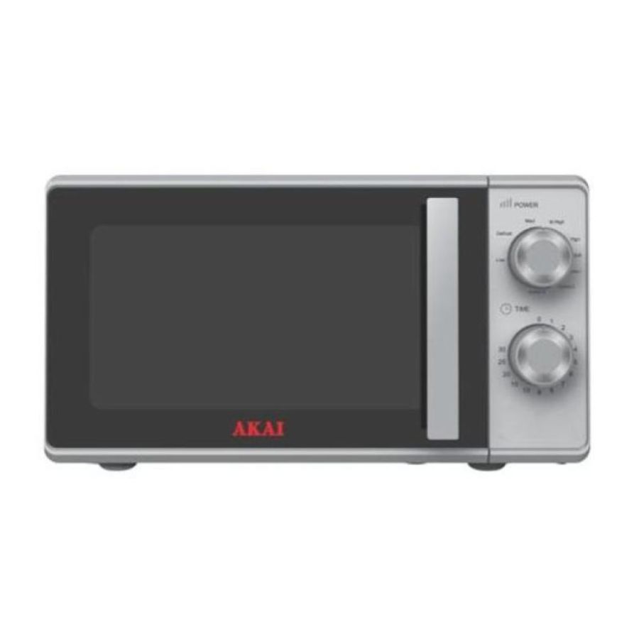 Forno a microonde con grill akmw204sl - 20 litri 700 watt - silver