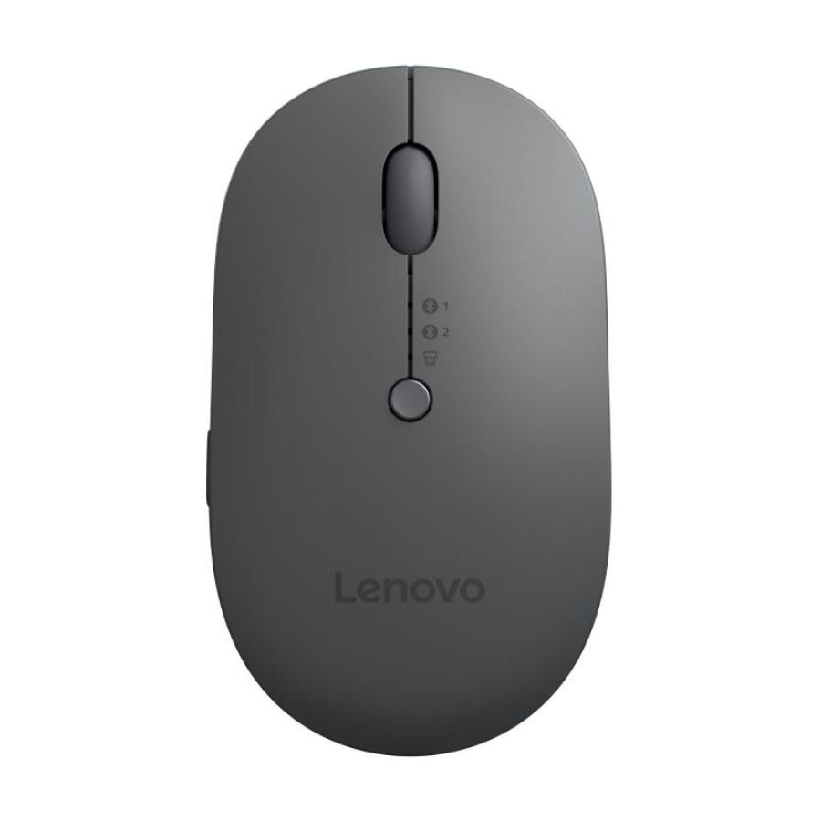 Lenovo x9 edition mouse ottico multi-device senza fili 2.4 ghz + bluetooth 5.0 ricevitore wireless usb-c 4 pulsanti grigio