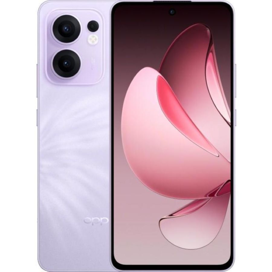 Oppo reno13 fs smartphone 5g 6.67`` amoled 512gb 12gb ram tripla fotocamera viola