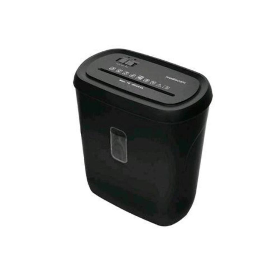 Mediacom md-d101 distruggidocumenti 10 fogli taglia frammento motore con funzione reverse nero