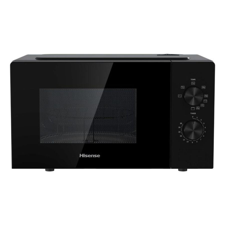 Hisense h20mobp1g forno a microonde + grill 20 lt 700 w 900 con grill 5 livelli funzione sbrinamento nero