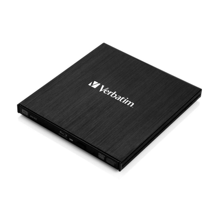 Verbatim masterizzatore esterno blu-ray slimline rw usb 3.0 nero