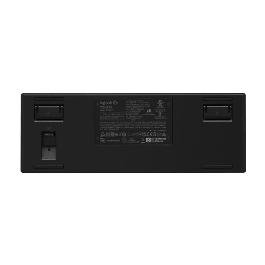 Logitech g pro x 60 lightspeed tastiera gaming wireless tastiera meccanica 60% ultra compatta tkl lightsync rgb copritasti in pbt bicomponente tattili optical windows pc qwerty ita - nero