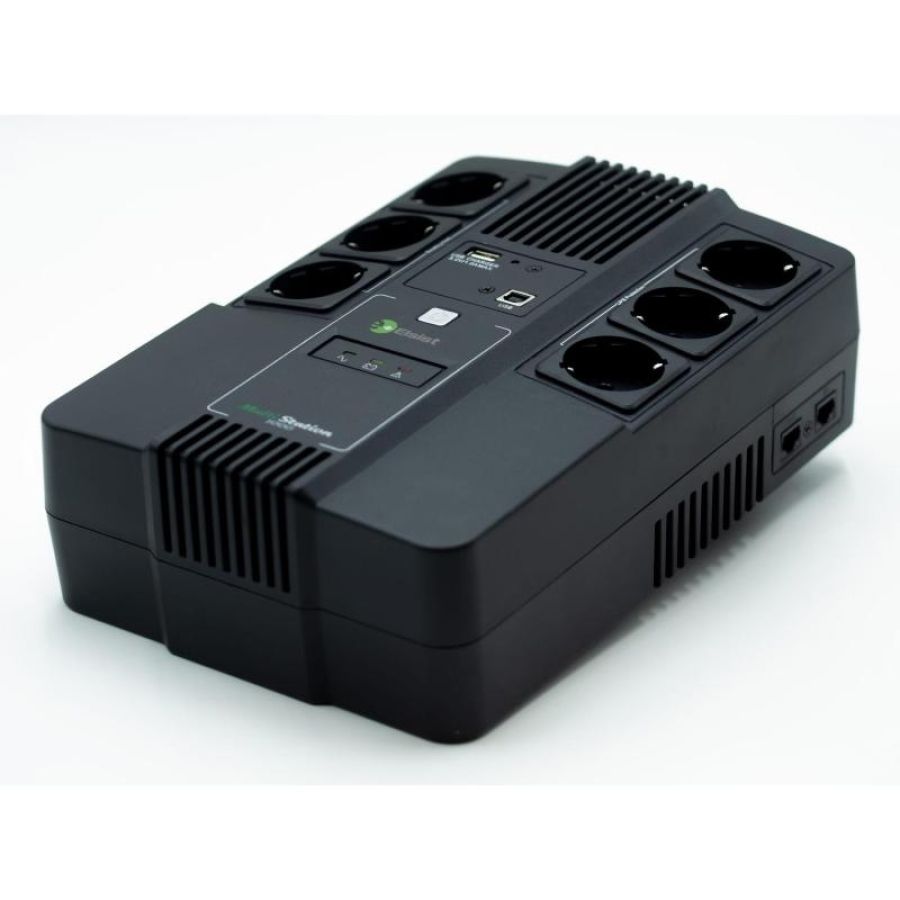Ups elsist multistation 800 a multipresa ups 800va/480w + 6prese schuko + usb fino:30/04