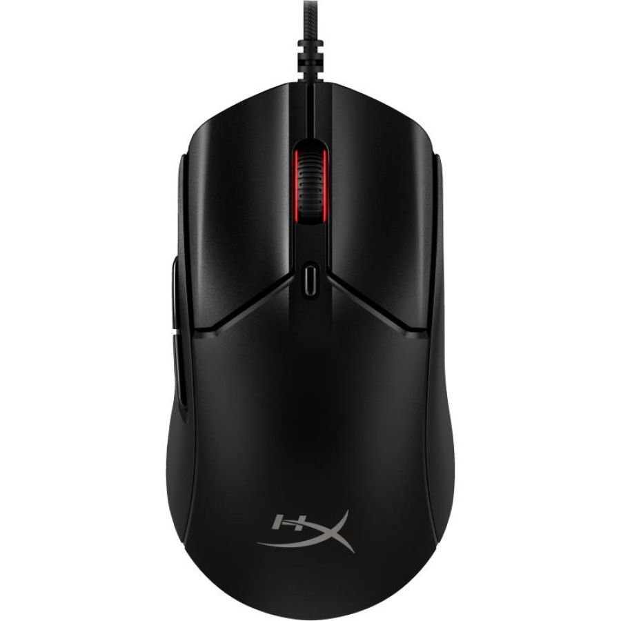 Hyperx pulsefire haste 2 mouse gaming usb rgb 6 pulsanti programmabili 26.000 dpi cavo hyperflex 2 nero