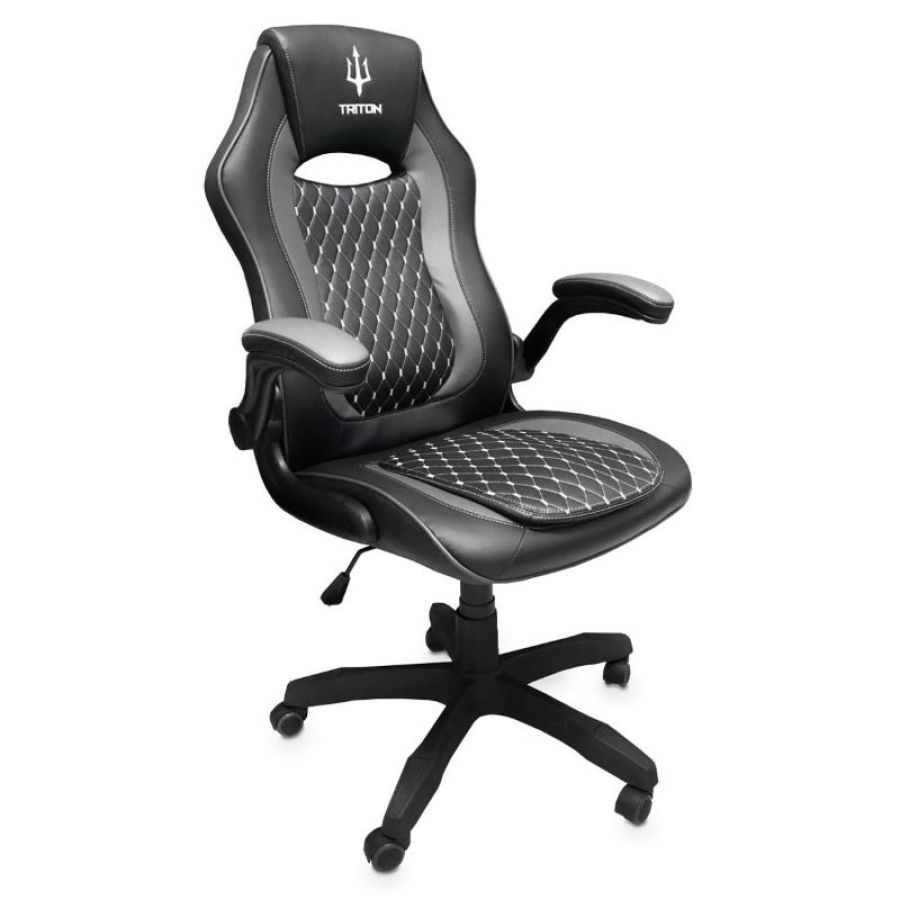 Sedia gaming atlantis p050-r97-bb mod.r97 prof.-col.nero/grigio-.braccioli rialzabili ed imbottiti. sed.basculante-gir.360°