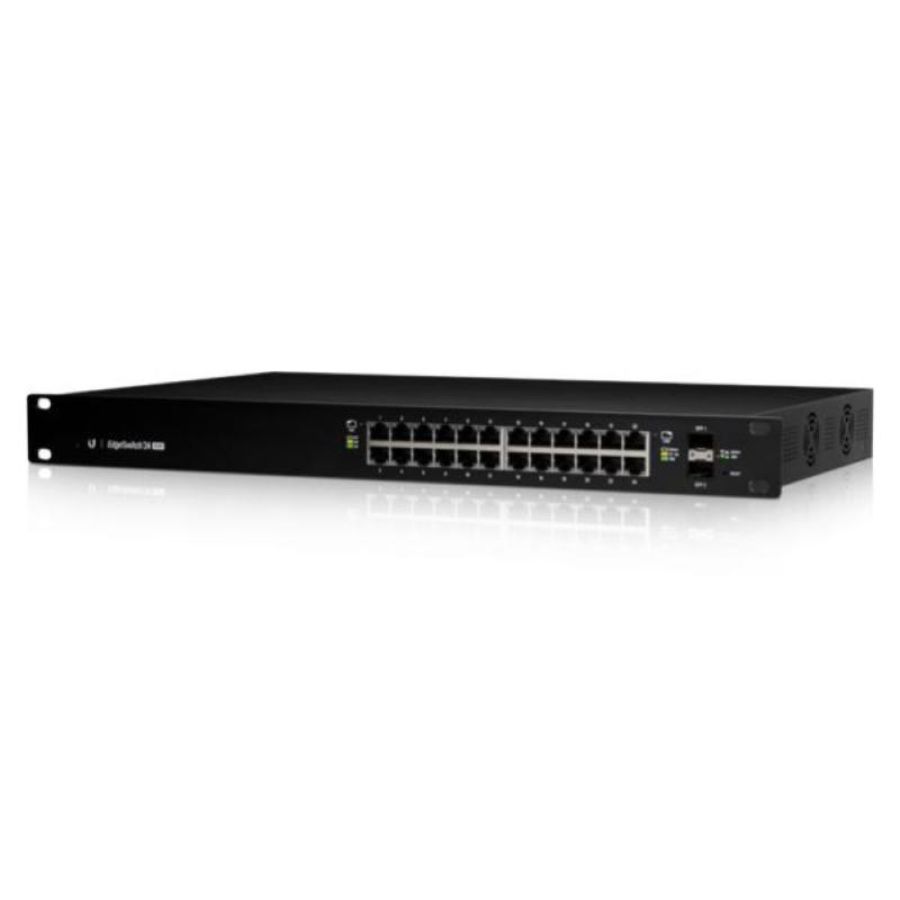 Switch 24p lan gigabit ubiquiti edgeswitch es-24-250w poe+ - 2x sfp- managed- 250w