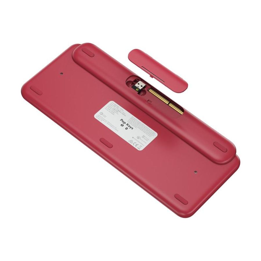 Tastiera logitech retail pop keys heartbreaker rose wireless bluetooth tasti emoji 138,47x321,2x354mm p/n 920-010727