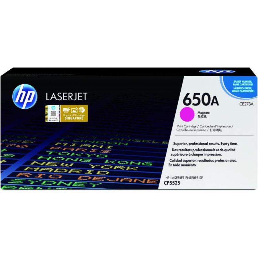 Hp 650a toner magenta per color laserjet cp 5525 dn e 5525 n 15.000 pagine