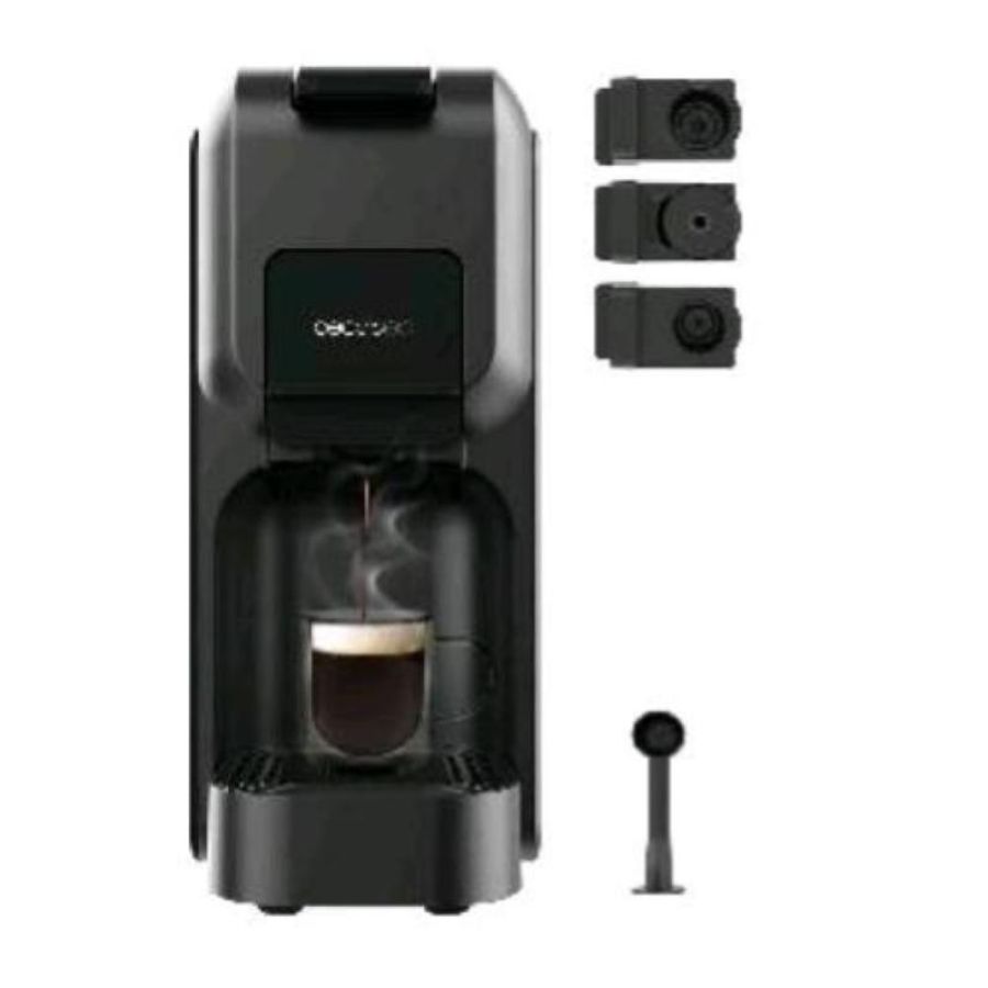 Cecotec freestyle compact macchina da caffe` espresso 1350w 4 in 1 adatta per caffÈ macinato dolce gusto nespresso e k-fee nero