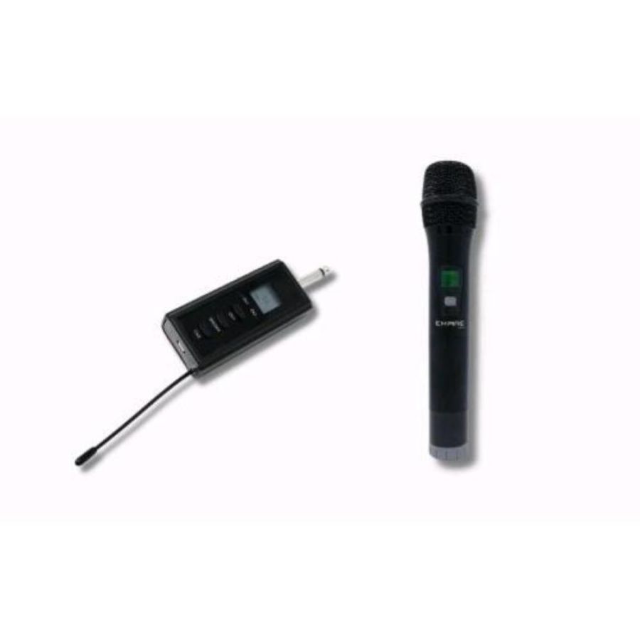 Empire ty.ji150 microfono a gelato professionale uhf con ricevitore a 2 canali jack 6.3mm nero