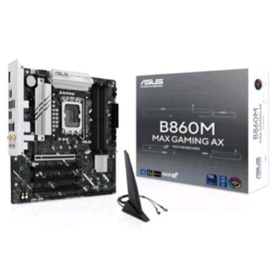 Asus b860m max gaming ax scheda madre micro atx ddr5 wi-fi 6 lga 1851 intel b860
