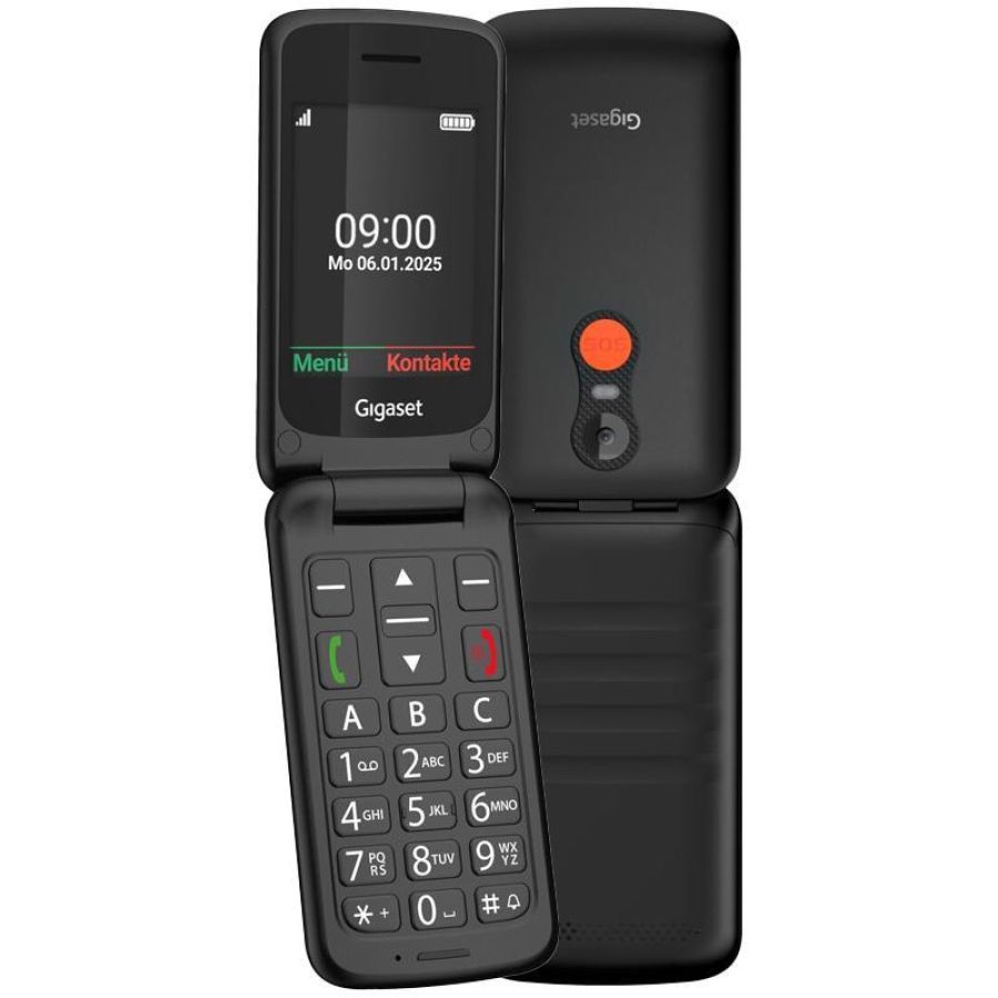 Gigaset gl595 (nero) - telefono cellulare senior clamshell