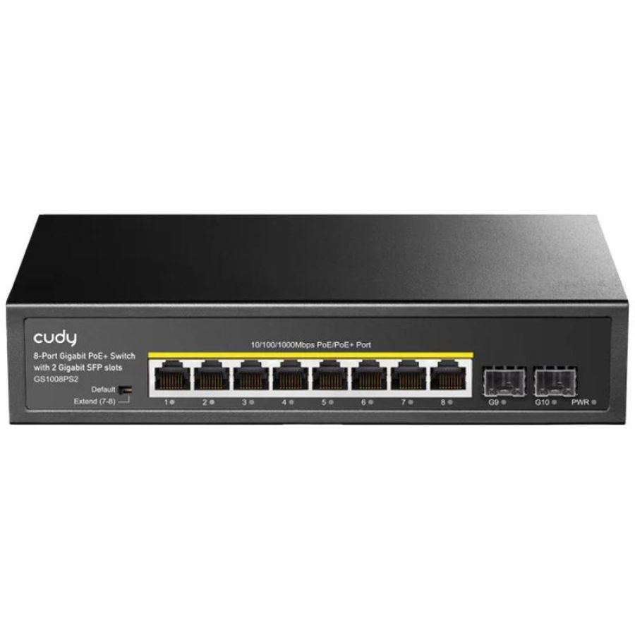 Cudy gs1008ps2 - 8-port gigabit poe+ switch with 2 gigabit sfp slot 120w