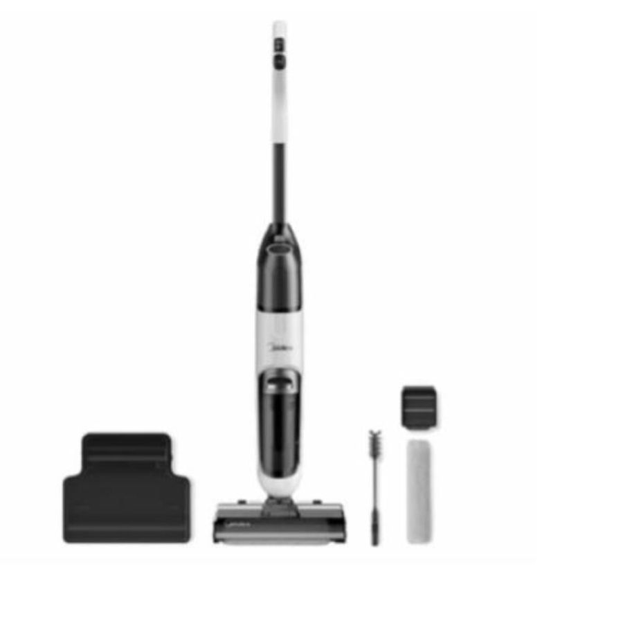 Midea mwd-x6 lavasciuga pavimenti senza filo sistema a doppio serbatoio display led sistema autopulente bianco