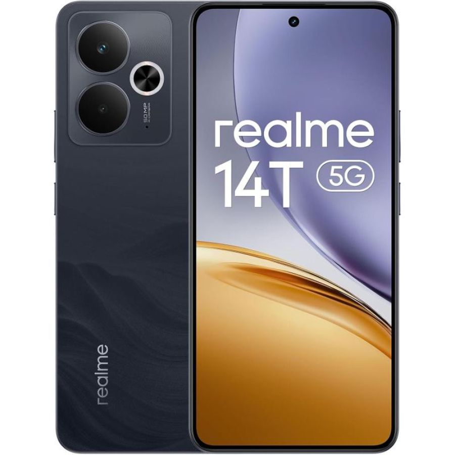 Realme 14t smartphone 5g 6.67`` 8gb 256gb nero android 15 fotocamera 50mp