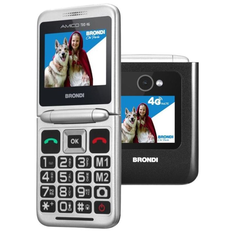 Brondi amico tuo 4g cellulare a conchiglia
