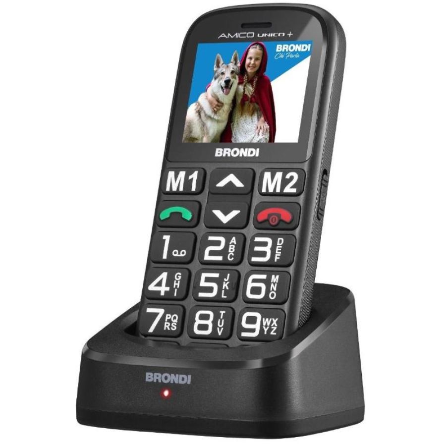 Brondi amico unico+ ds grandi tasti nero