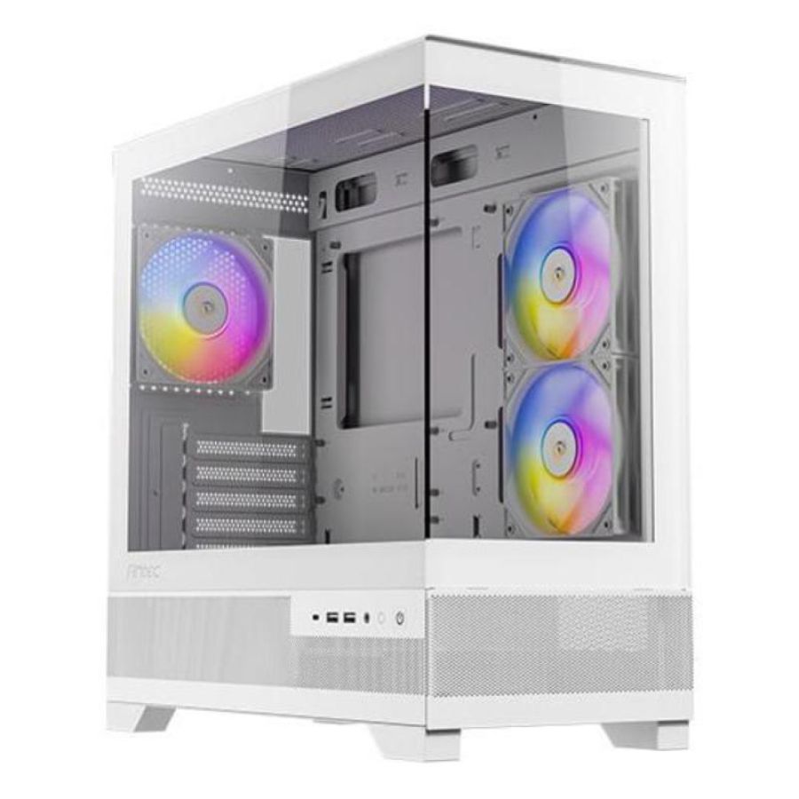 Antec cx500m argb white case mini tower no-power matx/mini-itx nero