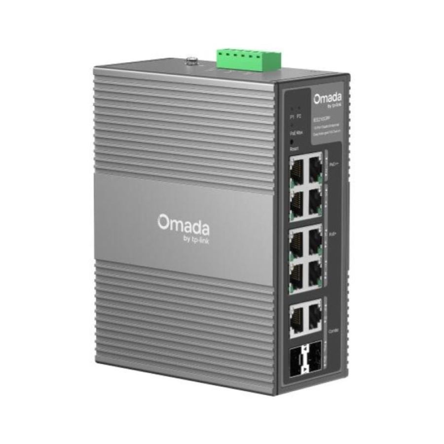 Switch industriale 10p tp-link ies210gpp con 6p poe+ 2p poe++ 2p gigabit poe++ 2p gigabit non poe-2 slot sfp gigabit combinati