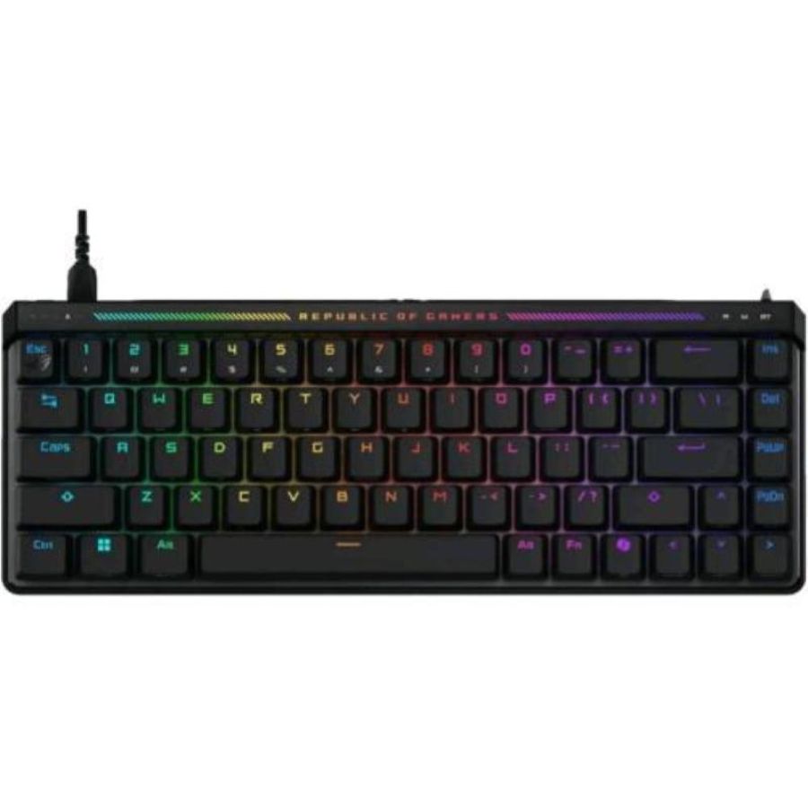 Asus m605 rog falchion ace hfx rgb tastiera gaming meccanica cablata switch magnetici rog hfx frequenza di polling 8.000hz doppia porta usb-c tre inclinazioni layout italiano nero