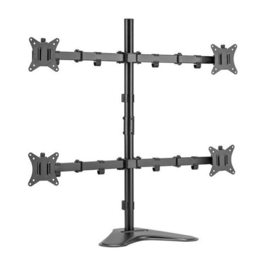 Equip supporto da tavolo articolato per 4 monitor 17``-32`` nero vesa regolabile