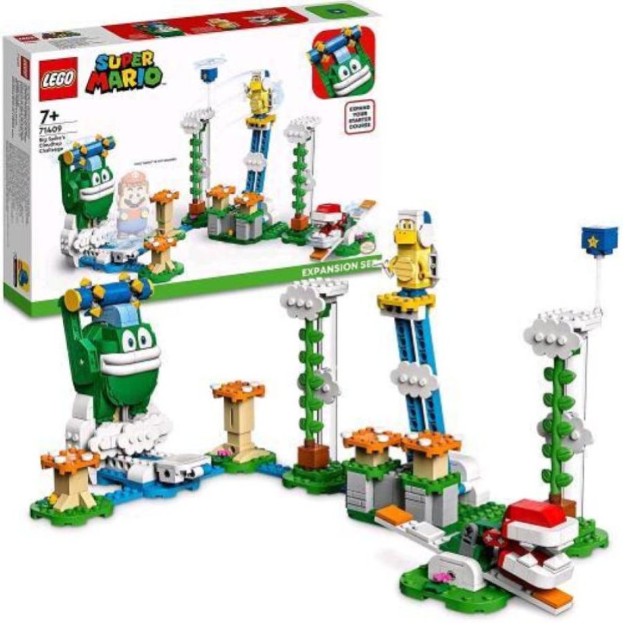 Lego super mario pack espansione sfida sulle nuvole di spike gigante con 3 figure