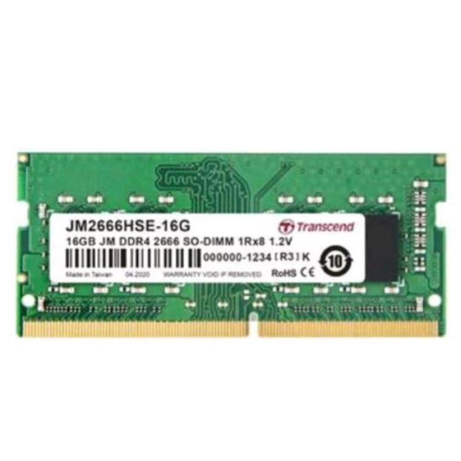 Transcend jet ram jm2666hse-16g memoria ram 16gb 2.666mhz tipologia so-dimm tecnologia ddr4