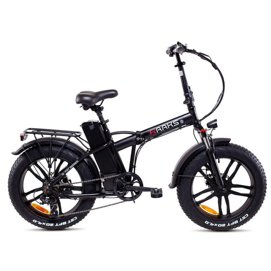 Raaks by schiano raaks by f.lli schiano (bic950) folding fat e-bike (nero) - bicicletta elettrica - ruote 20x4 - motore 250w - batteria 36v 10.5ah - cambio shimano 7 rapporti - telaio in acciaio - cerchi in lega - display lcd - freni a disco - autonom