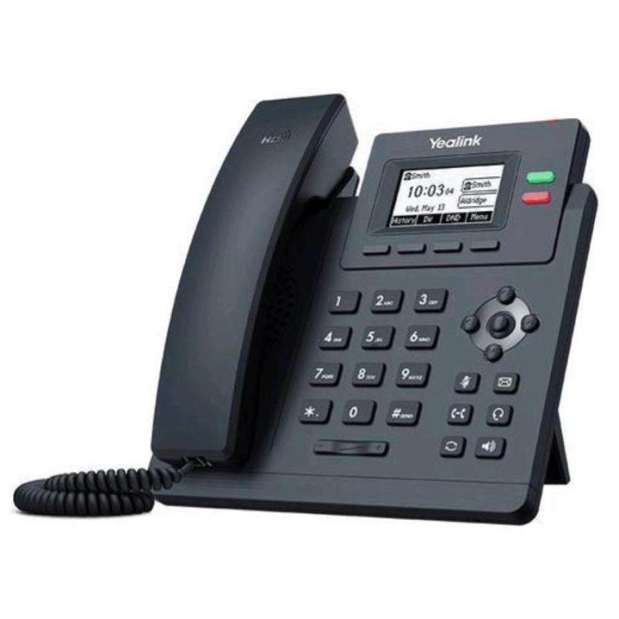 Yealink sip-t31p telefono ip lcd voip 2xlan 10/100 poe voce hd 1xrj9 2 linee sip grigio