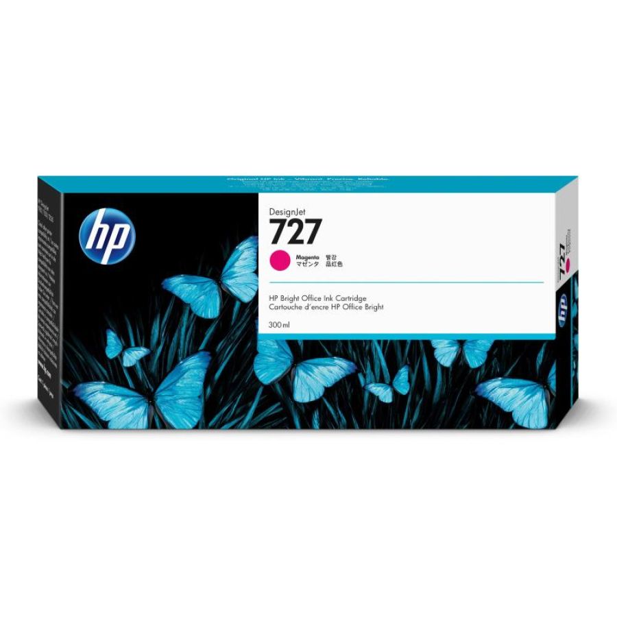 Hp cartuccia inchiostro magenta designjet 727, 300 ml