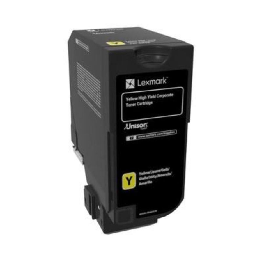 Lexmark 74c2hye cartuccia toner 1 pz originale giallo