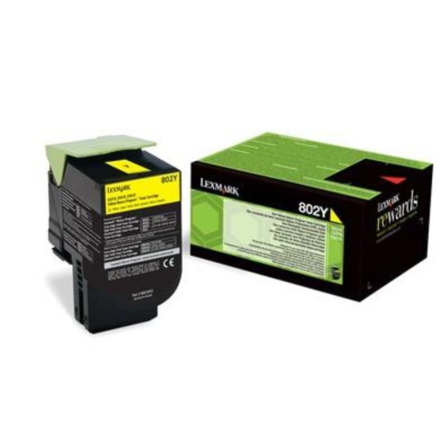Lexmark 802y cartuccia toner 1 pz originale giallo
