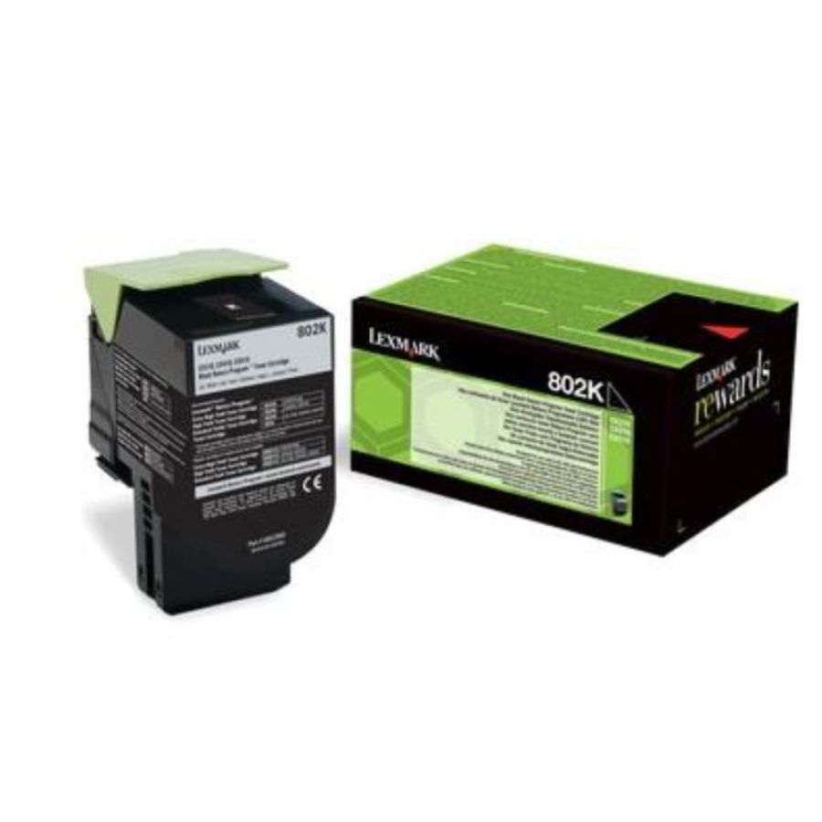 Lexmark 802k cartuccia toner 1 pz originale nero